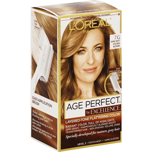 Excellence Age Perfect Permanent Haircolor, Dark Soft Golden Blonde 7G |  Buehler's