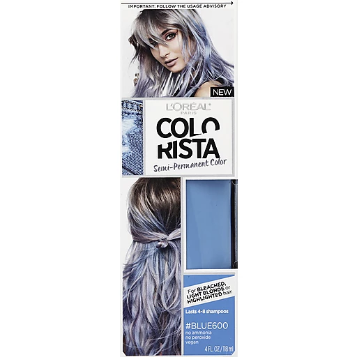 L'Oreal Paris Colorista Semi-Permanent Hair Color - Light Bleached Blondes,  #Blue, 1 kit | Hair Coloring | Festival Foods Shopping
