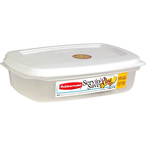 Rubbermaid Servin' Saver Plus Container with Lid, 5.1 Cups/1.3 qt