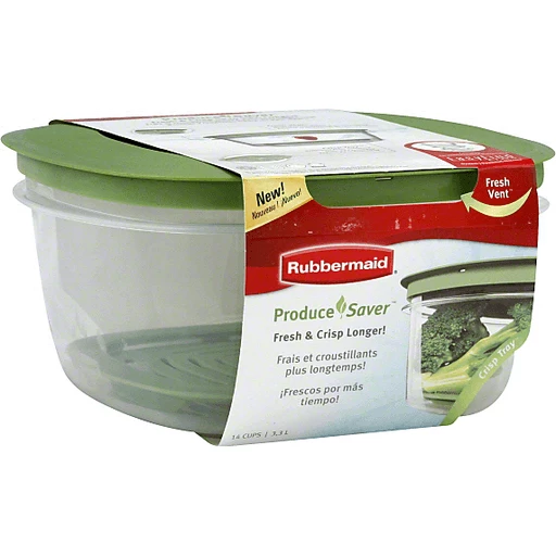 Rubbermaid Container, Produce Saver, 14 Cups, Plastic Containers