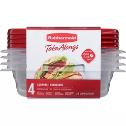 Rubbermaid Take Alongs Food Storage Containers 2.9 Cup Pack of 4
