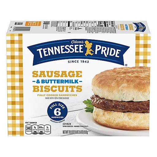 Odom's Tennessee Pride Jumbo Sausage & Buttermilk Biscuits - 6 PK | Meat |  Edwards Food Giant