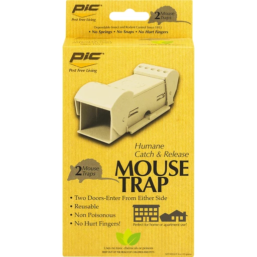 Pic Humane Catch & Release Mouse Trap 2 Ct, Home & Garden
