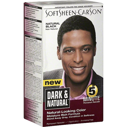 SoftSheen-Carson Dark & Natural 5 Minute Shampoo In Permanent Hair Color-  Men, Natural Black, 1 kit | Hair Coloring | GreenLeaf Market