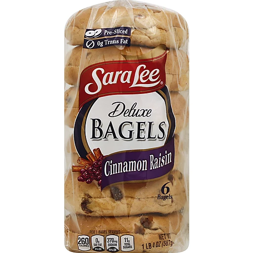 Sara Lee Deluxe Bagels Cinnamon Raisin - 6 CT | Bagels & Muffins | Festival  Foods Shopping