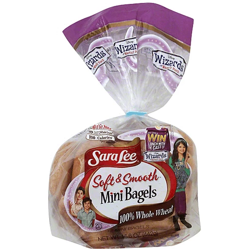 Sara Lee Soft & Smooth Mini Bagels, 100% Whole Grain | Northgate Market
