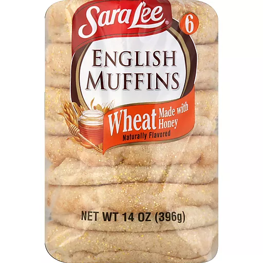 Sara Lee Wheat Made With A Touch Of Honey Toaster English Muffin 6 Ct 14 Oz English Muffins Oak Point Market