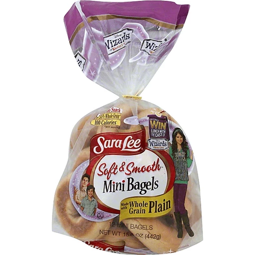 Sara Lee Soft & Smooth Whole Grains Plain Mini Bagel 12 Ct  Oz | Bagels  & Muffins | Festival Foods Shopping