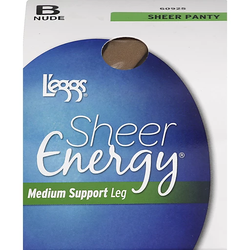 Leggs Pantyhose Sheer Panty Medium Support Leg Size B Nude