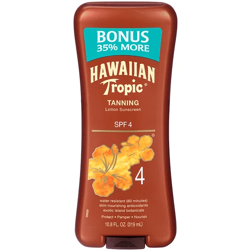 Andesbjergene Komedieserie Gå igennem Hawaiian Tropic® Tanning Lotion Sunscreen SPF 4 10.8 fl. oz. Bottle |  Sunscreen | Festival Foods Shopping