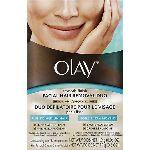 Olay® Smooth Finish Facial Hair Removal Duo 2 pc Box | Lotion | Sun Fresh