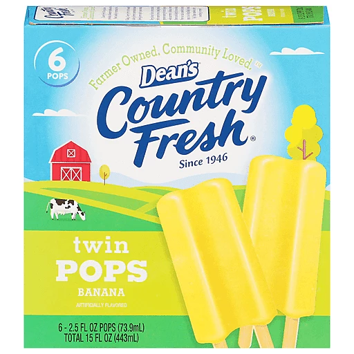 helpen eeuwig recorder Dean's Country Fresh Banana Twin Pops 6 - 2.5 fl oz Pops | Popsicles |  Walt's Food Centers