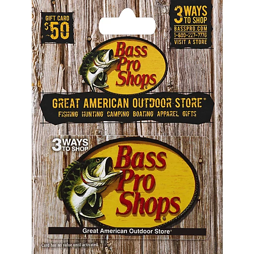 Bass Pro Shops Gift Card, $50 | Gift Cards | Lees