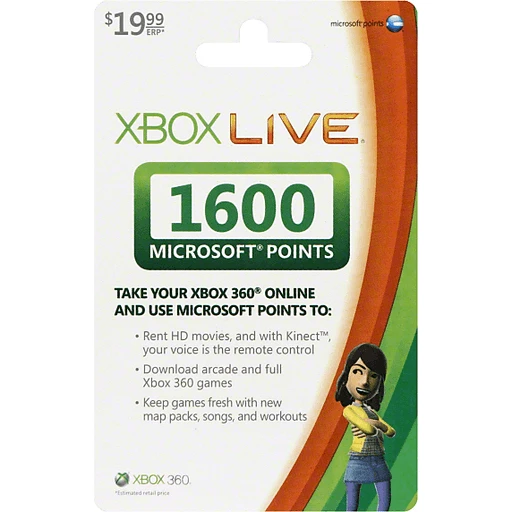 moordenaar Latijns Fysica Xbox Live Gift Card, 1600 Microsoft Points | Gift Cards | Ben's Supercenter