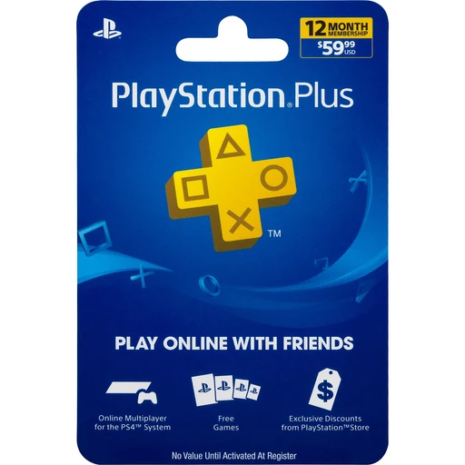 Merchandising utilsigtet hændelse bh Playstation Plus Gift Card, $59.99 | Gift Cards | SPK Grocery