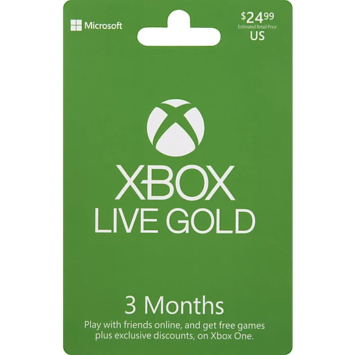 cel ticket Nadenkend Microsoft Live Gold XBox Gift Card 1 ea | Gift Cards | Fishers Foods