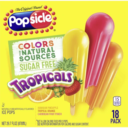 Compliment Vaak gesproken Verstrooien Popsicle Ice Pops Tropicals, 29.7 Oz, 18 Count | Popsicles | Sendik's Food  Market