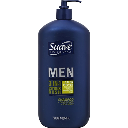 Suave Men 3-in-1 Shampoo Conditioner Body Wash Citrus Rush, 32 oz |  Shampoos, Treatments | Festival Foods Shopping