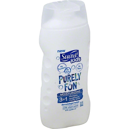Suave Kids Purely Fun Moisturizing 3in1 Shampoo Conditioner Body Wash 12 oz  | Hair & Body Care | Walt's Food Centers
