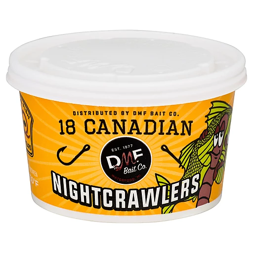 Dmf Bait Co. Nightcrawlers, Canadian 18 Ea