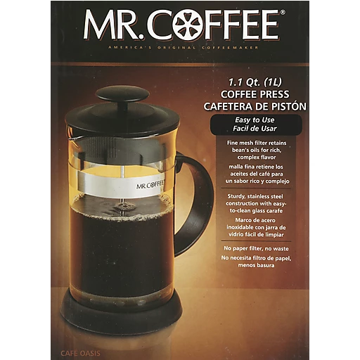 Sada padre Mono Mr Coffee Coffee Press, Cafe Oasis, 1.1 Quart | Shop | Festival Foods  Shopping