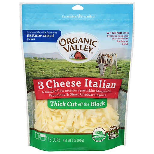 Maleri blok hvad som helst Organic Valley Shredded Italian 3 Cheese Blend | Organic Valley | Town &  Country Markets