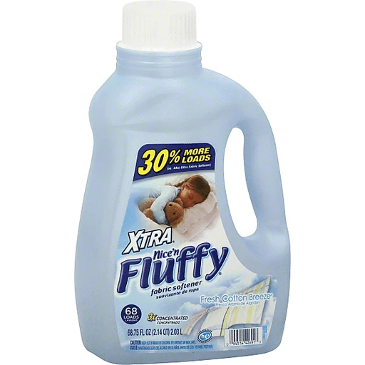 XTRA™ Nice 'n Fluffy™ Fresh Cotton Breeze™ 68 Loads Fabric Softener 68.75  fl. oz. Jug | Stain Remover & Softener | Festival Foods Shopping