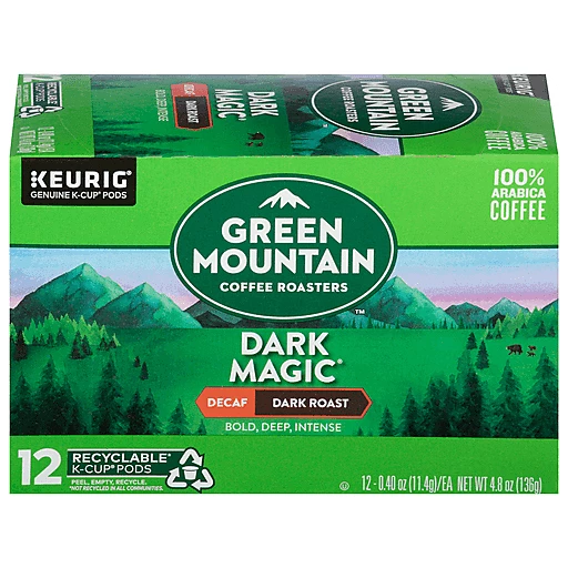 Green Mountain Coffee Roasters K-Cup Pods Decaf Dark Roast Dark Magic Coffee  12 - 0.40 oz Pods | Single Serve, K-Cups & Pods | Baesler's Market