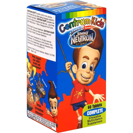 Centrum Kids Complete Multivitamin Supplement, The Adventures of Jimmy  Neutron Boy Genius, Chewable Tablets | Health & Personal Care | ValuMarket