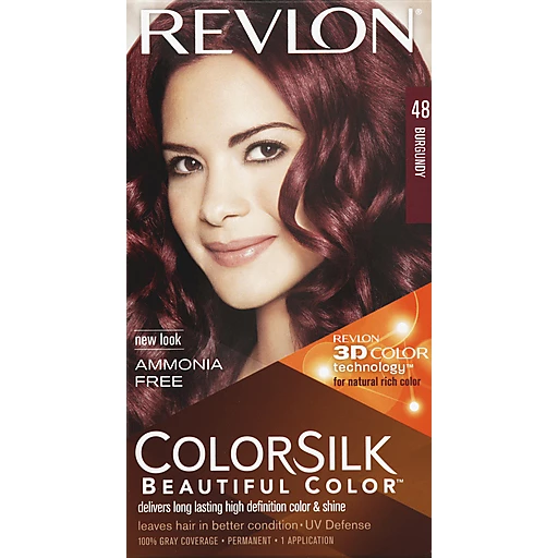 Revlon ColorSilk 48 Burgundy Permanent Hair Color | Hair Coloring | King  Food Saver