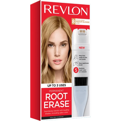 Revlon Root Erase Permanent Hair Color, Medium Blonde 8 | Hair Coloring |  Sun Fresh