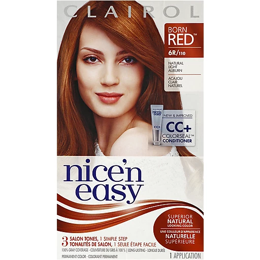 Clairol Nice 'n Easy, 6R/110 Natural Light Auburn, Permanent Hair Color, 1  Kit | Hair Coloring | Walt's Food Centers