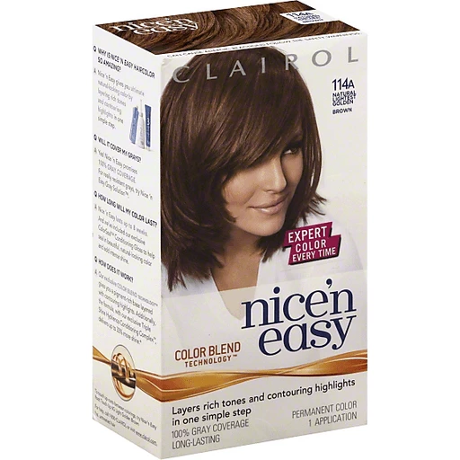 Clairol Nice 'n Easy, /114A Natural Lightest Golden Brown, Permanent Hair  Color, 1 Kit | Hair Coloring | Walt's Food Centers