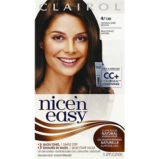 Clairol Nice 'N Easy Permanent Hair Color 4 Natural Dark Brown 1 Kit | Hair  Coloring | Festival Foods Shopping