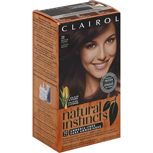Clairol Natural Instincts, 5 / 20 Hazelnut Medium Brown, Semi-Permanent Hair  Color, 1 Kit | Buehler's