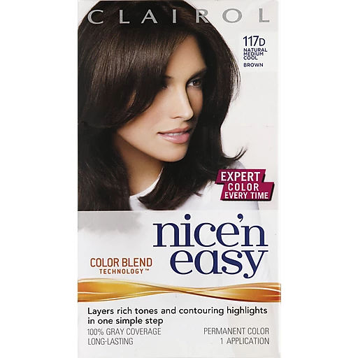 Clairol Nice 'n Easy, 5C/117D Natural Medium Cool Brown, Permanent Hair  Color, 1 Kit | Hair Coloring | Festival Foods Shopping