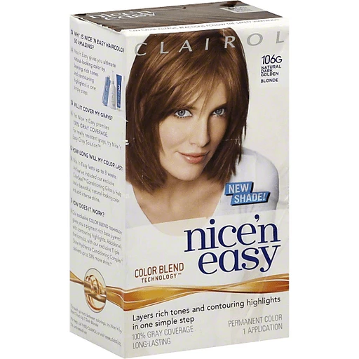Clairol Nice 'n Easy Permanent Hair Color 7G 106G Natural Dark Golden Blonde  1 Kit | Styling Products | D'Agostino