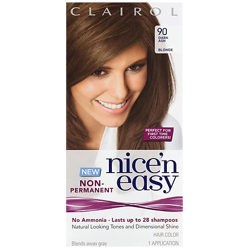 Clairol Nice 'n Easy Non-Permanent 90 Dark Ash Blonde Hair Color Kit |  Styling Products | D'Agostino