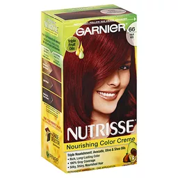 Garnier Nutrisse Nourishing Hair Color Creme, 66 True Red (Pomegranate), 1  kit | Hair Coloring | DeLaune's Supermarket