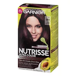 Garnier Nutrisse Ultra Color Nourishing Hair Color Creme, BR2 Dark Intense  Burgundy, 1 kit | Hair Coloring | DeLaune's Supermarket
