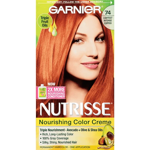 Garnier® Nutrisse® Nourishing Color Creme 74 Lightest Intense Copper 1 kt  Box | Hair Coloring | Brooklyn Harvest Markets