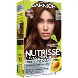 Garnier Nutrisse Ultra Coverage Nourishing Hair Color Creme, Deep Medium  Golden Brown (Chestnut Praline) 530, 1 kit | Shop | Sautter's Market