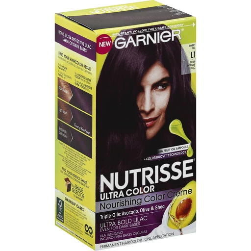 Garnier Nutrisse Permanent Haircolor, Ultra Color, Ultra Bold Lilac, Sweet  Fig L1 | Shop | DeLaune's Supermarket