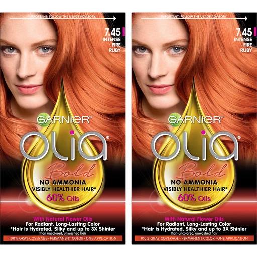 Garnier Olia Oil Powered Permanent Hair Color,  Intense Fire Ruby, 2  count | Shop | Elgin Fresh Market