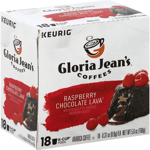 Gloria Jeans Coffee, Arabica, Raspberry Chocolate Lava, K-Cup | Shop | Food Country USA