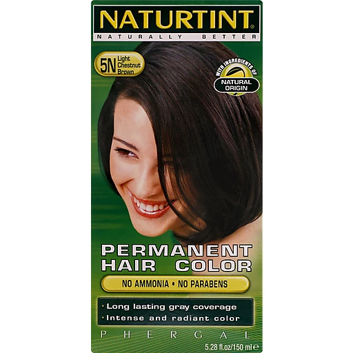Naturtint Naturally Better Hair Color, Permanent, Light Chestnut Brown 5N |  Hair Coloring | Gene's Health Food