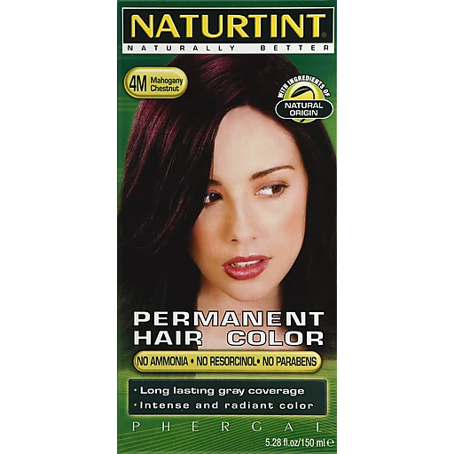 Naturtint Hair Color, Permanent, 4M, Mahogany Chestnut | Hair Coloring |  Brooklyn Harvest Markets