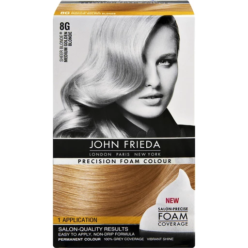 John Frieda Precision Foam Colour Sheer Blonde 8G Medium Golden Blonde  Permanent Colour | Shop | Superlo Foods