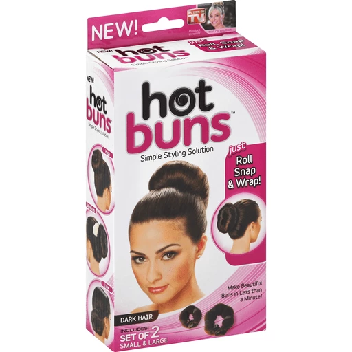 Hot Buns Hair Accessory, Small & Large, Dark Hair | Health & Personal Care  | Superlo Foods