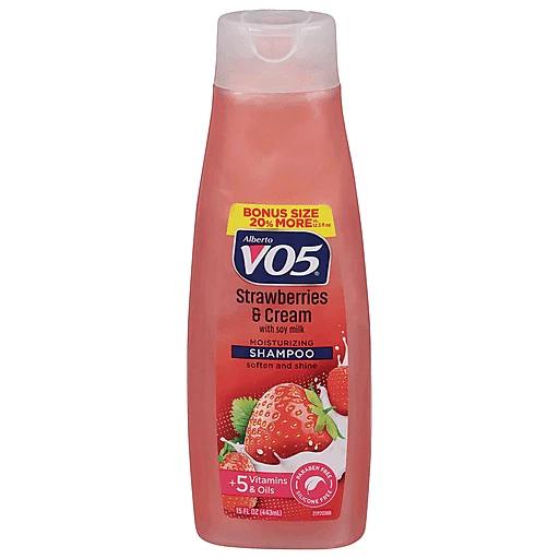 Alberto Vo5 Shampoo, Moisturizing, Strawberries & Cream 15 Fl Oz | Shampoo & Conditioner Family Fare